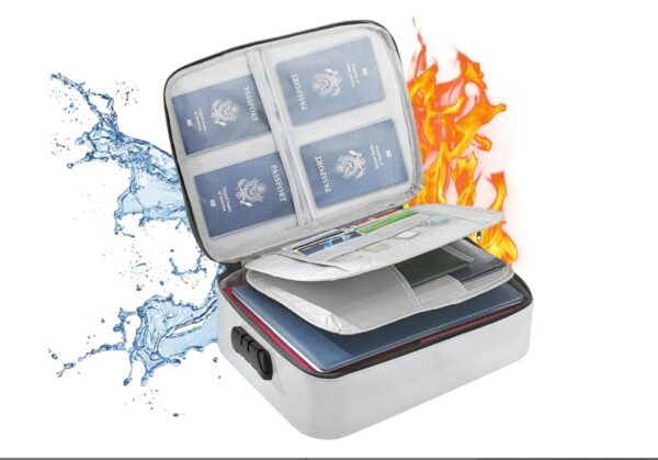 YKUKIZEE Fireproof Document Bag Lockable