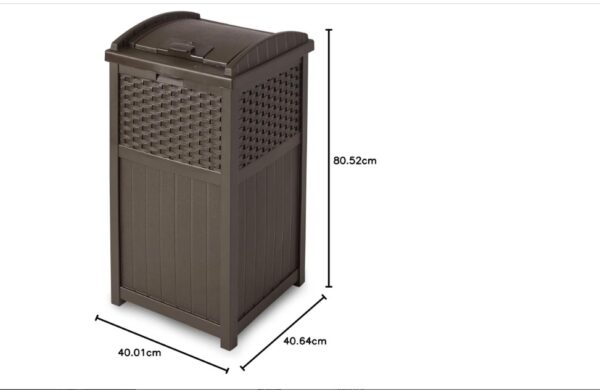 Suncast GHW1732 Resin Wicker Trash - Image 4