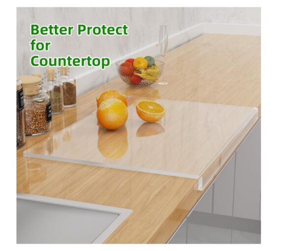 Acrylic Cutting Board with Counter Lip - Image 2