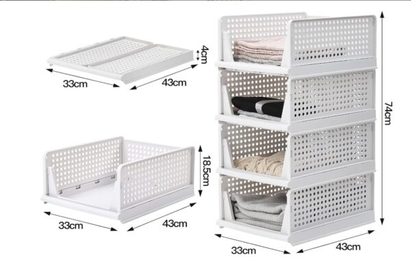 8 Pack Wardrobe Storage Organiser Stackable - Image 4
