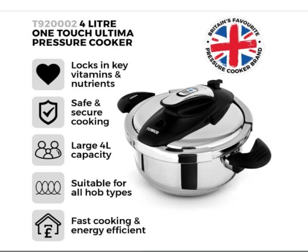 Tower T920003 One-Touch Ultima Pressure Cooker - Image 5