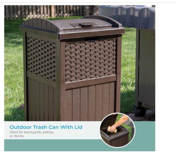 Suncast GHW1732 Resin Wicker Trash - Image 2