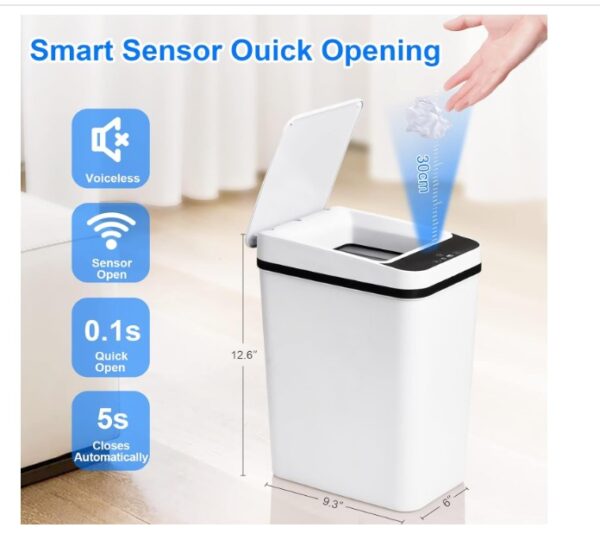 Smart Touchless Bathroom Trash Can - Image 2