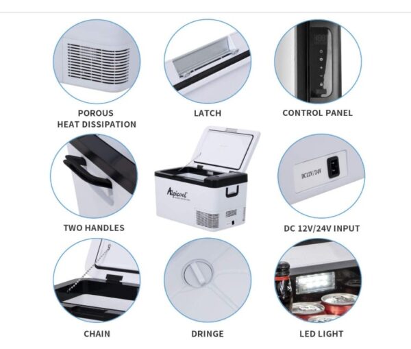 Alpicool K25 25L Compressor Car Fridge Freezer - Image 3