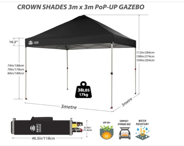 CROWN SHADES Pop Up Gazebo - Image 2