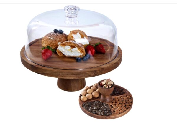 Cake Stand with Acrylic Lid