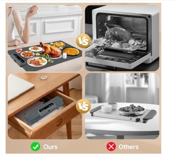 Food Warming Mat-Foldable Electric Warming - Image 2