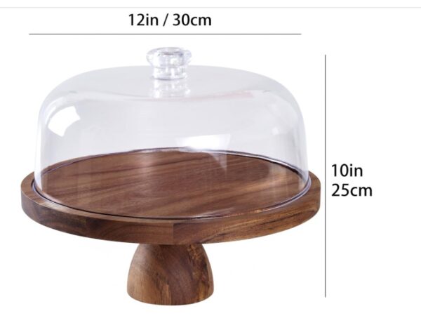 Cake Stand with Acrylic Lid - Image 3