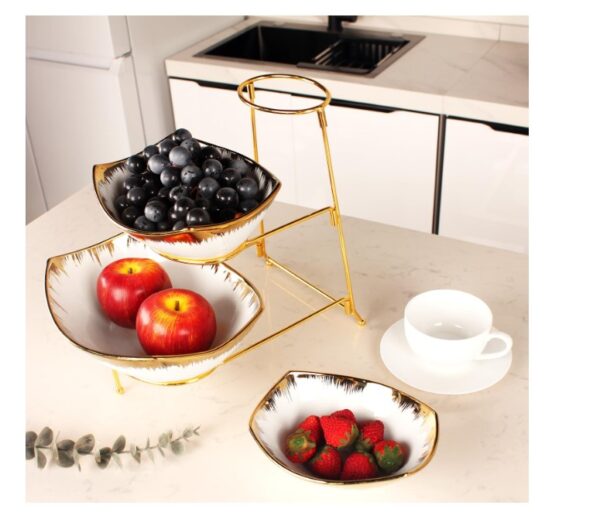 jinsongdafa 3-Tier Serving Rack Ceramic bowls - Image 4