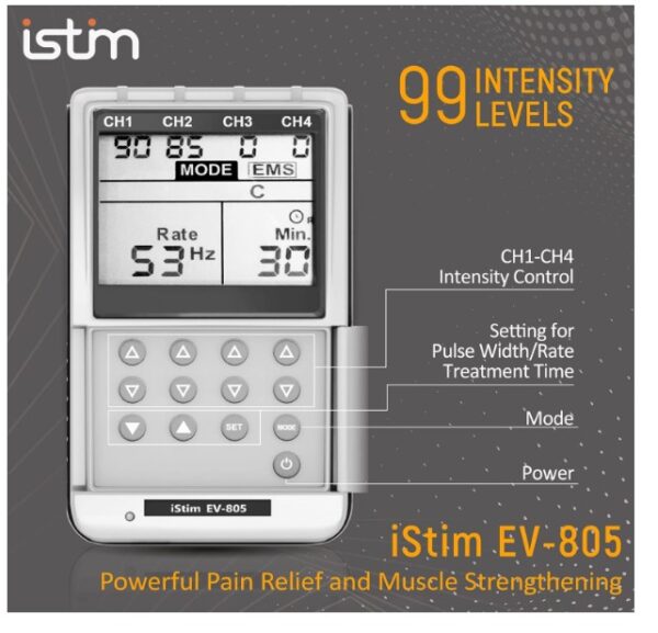 iSTIM EV-805 TENS EMS 4 Channel Combo Machine - Image 2