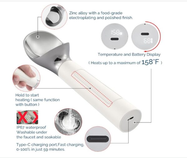 Heated Ice Cream Scoop - Image 3