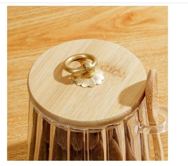 MUAMAX Glass Jar with Bamboo Lid and Spoon - Image 4