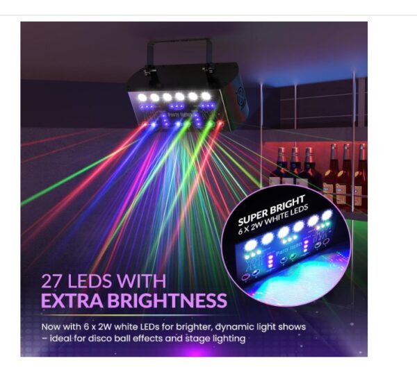 BrightWish RGBW 27-Beam Stage Effects with DMX - Image 2