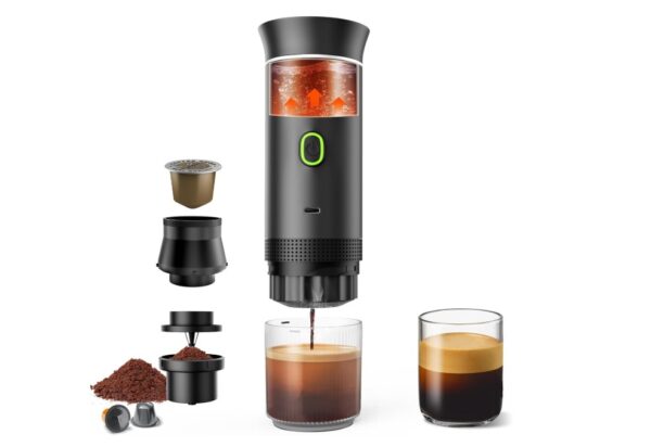 Kidovin 3-in-1 Portable Espresso Coffee Machine