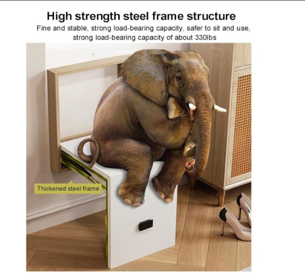 NCLOYN Wall Mounted Folding Chair - Image 3