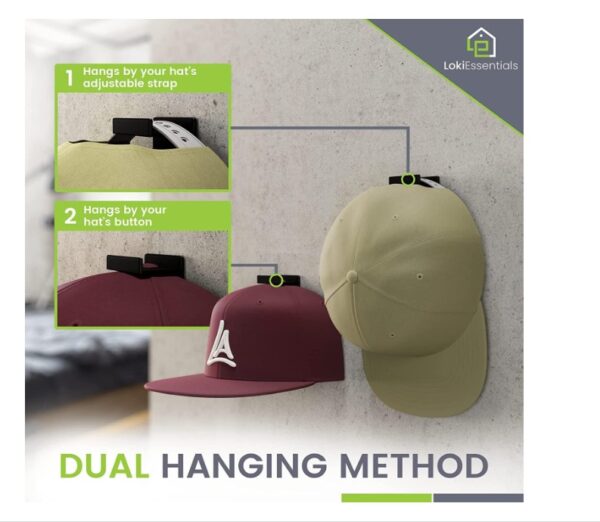 Baoswi Adhesive Hat Rack Display Hooks - Image 2