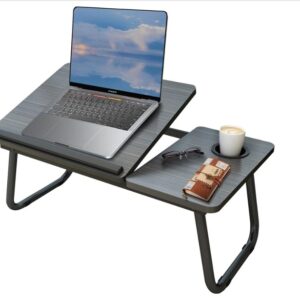 Laptop Bed Table with Foldable Legs & Cup Slot