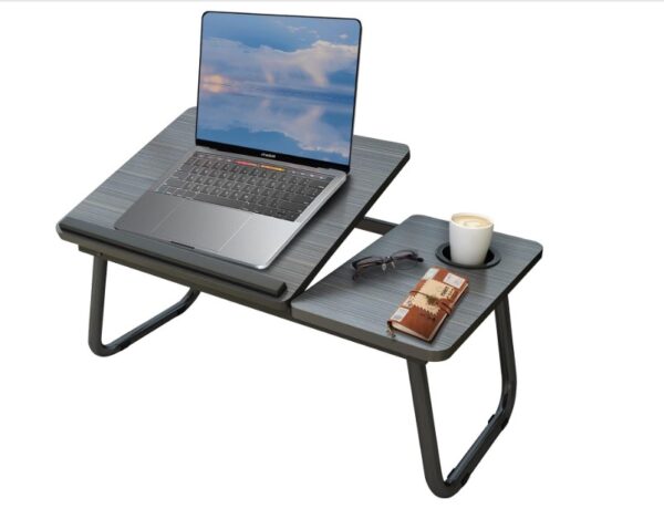 Laptop Bed Table with Foldable Legs & Cup Slot