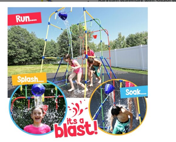 Backyard Waterpark with Splash Wheel