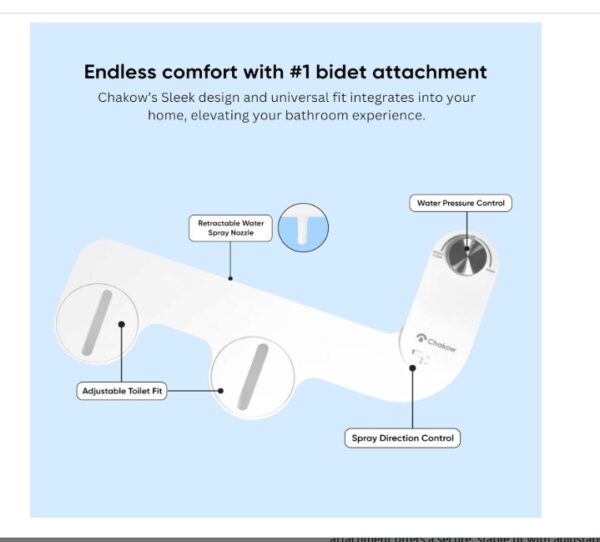 Chakow Bidet Attachment for Toilet - Image 4