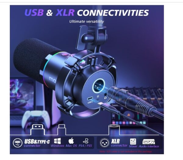 MAONO XLR/USB Dynamic Microphone - Image 2