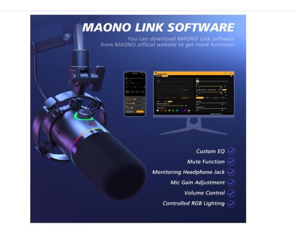 MAONO XLR/USB Dynamic Microphone - Image 3