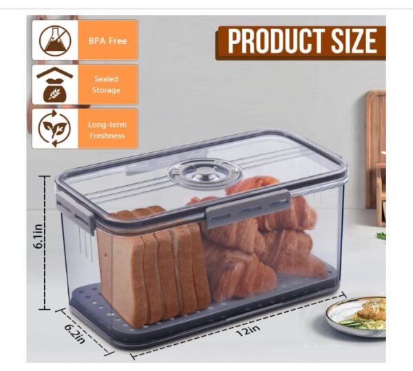 Gifhomfix Bread Bin Airtight Bread Bins - Image 5