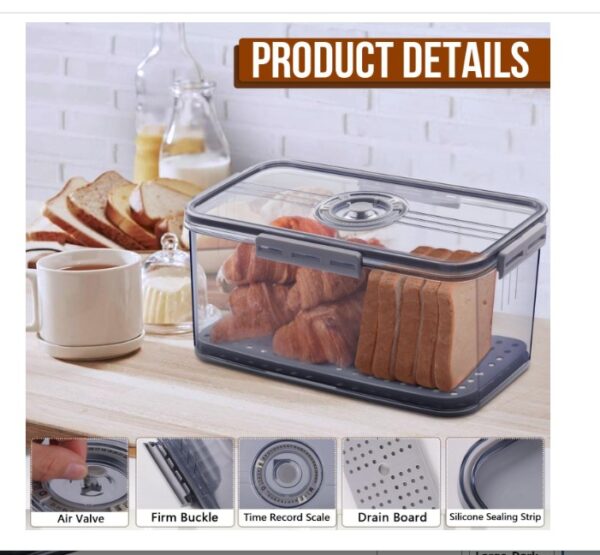 Gifhomfix Bread Bin Airtight Bread Bins - Image 4
