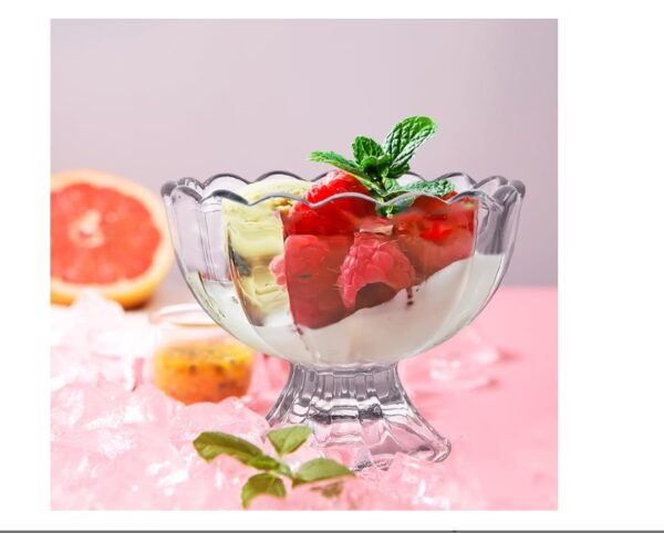 ICEBLUEOR Set of 6 Glass Dessert Bowls - Image 4