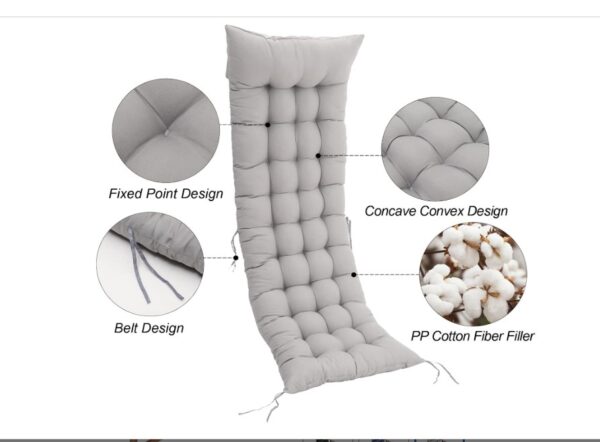 Grey Garden Patio Beach Cushion - Image 3
