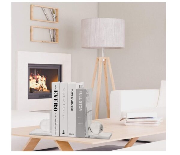 MerryNine Innovative Crystal Clear Bookends - Image 4