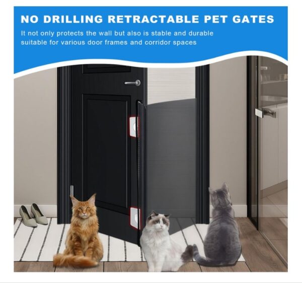 Retractable Pet Gate, - Image 4