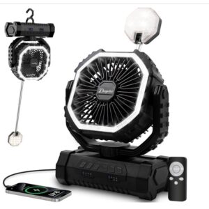 Camping Fan with LED Lantern