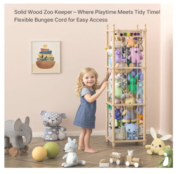 Wood Stuffed Animal Zoo Storage - Image 3