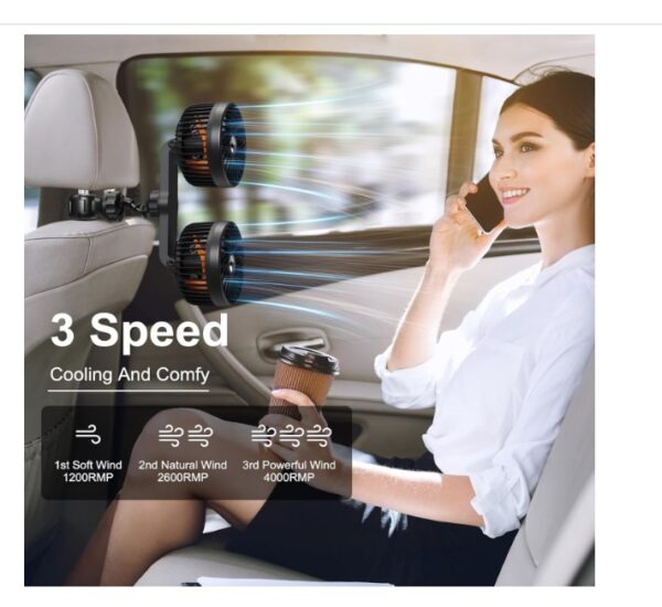 xuenair 24v 12v Car Seat Fan Portable - Image 3