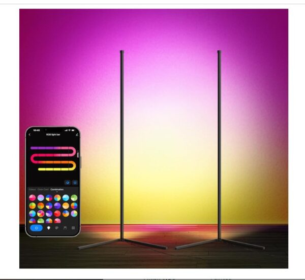 LuminexDesigns 2-Pack LED Corner Floor Lamp