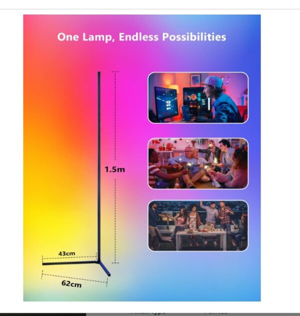 LuminexDesigns 2-Pack LED Corner Floor Lamp - Image 4