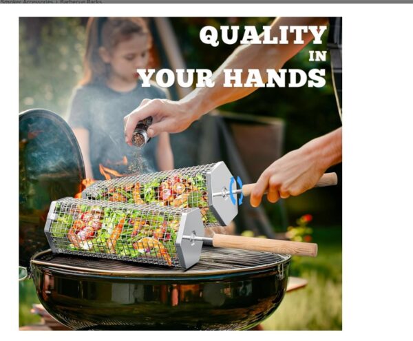 Rolling Grill Basket (Hexagon) - Image 4