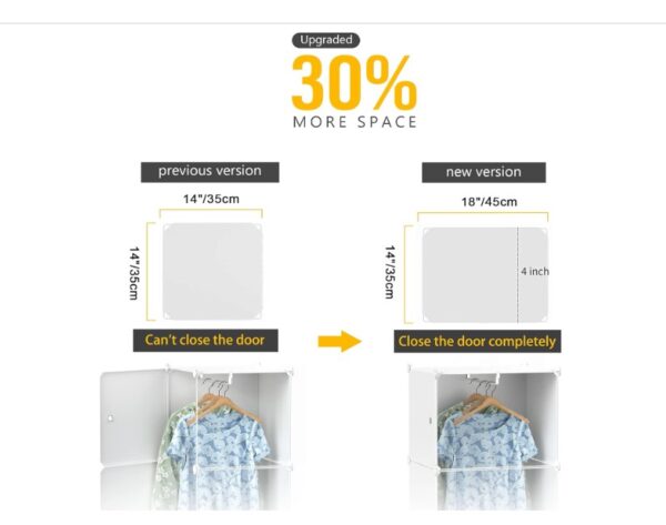 HOMIDEC Portable Wardrobe Foldable - Image 4