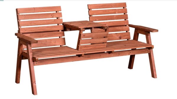 Outsunny 2 Seater Wooden Garden Bench