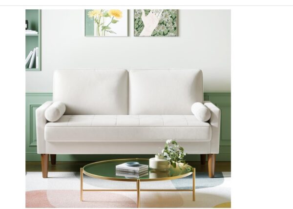 Vesgantti Small 2 Seater Sofa Beige - Image 2