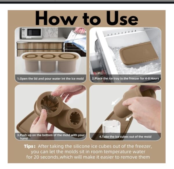 Silicon Reusable Ice Cube Tray Mould - Image 2