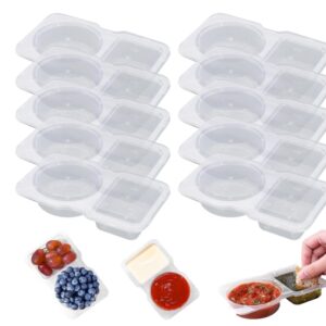 10 Sets Double Snack Pack Containers