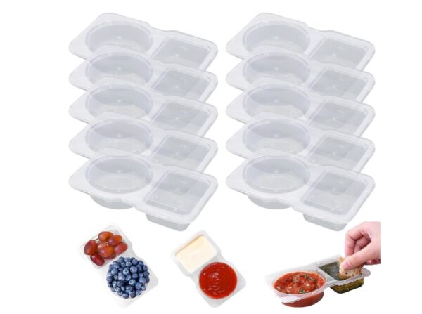 10 Sets Double Snack Pack Containers