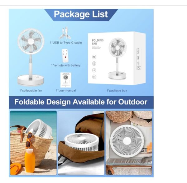 LBSTP Portable Standing Fan with Remote Control - Image 4